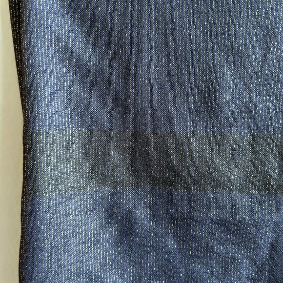 NWT Artizan Robin Barre Sparkly Plaid Scarf or Wrap, Navy With Red, Gold Sparkle - Picture 12 of 16